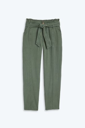 The Timeless Slim Tie-Waist Pant - Olive