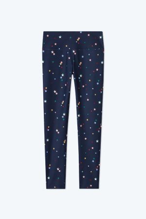 The Do-It-All High Rise 7/8 Leggings - Small Scatter Stars in Deep Sea